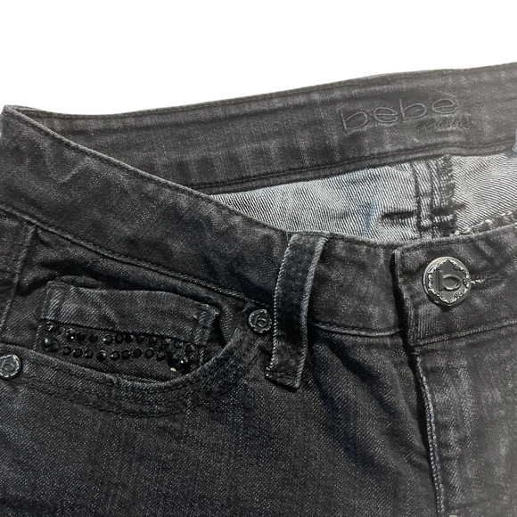 Bebe Jeans with rhinestone pockets - Picture 3 of 6